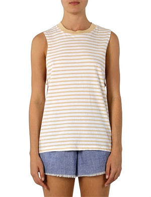 Carmen Washed Stripe Tank Nude Lucy