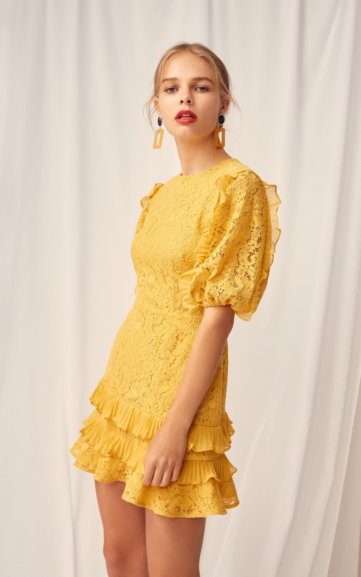 Likely cavallari ruffle mini dress top