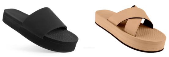 Indosole recycled rubber slides black
