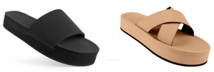 Indosole recycled rubber slides black