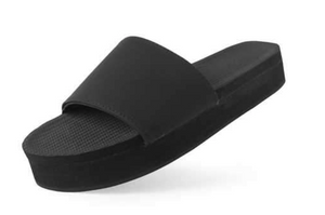 Indosole recycled rubber slides black