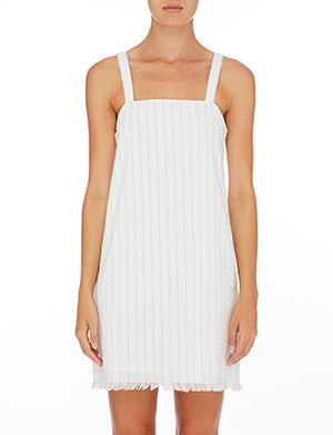 Ascot Stripe Cami Dress - Nude Lucy