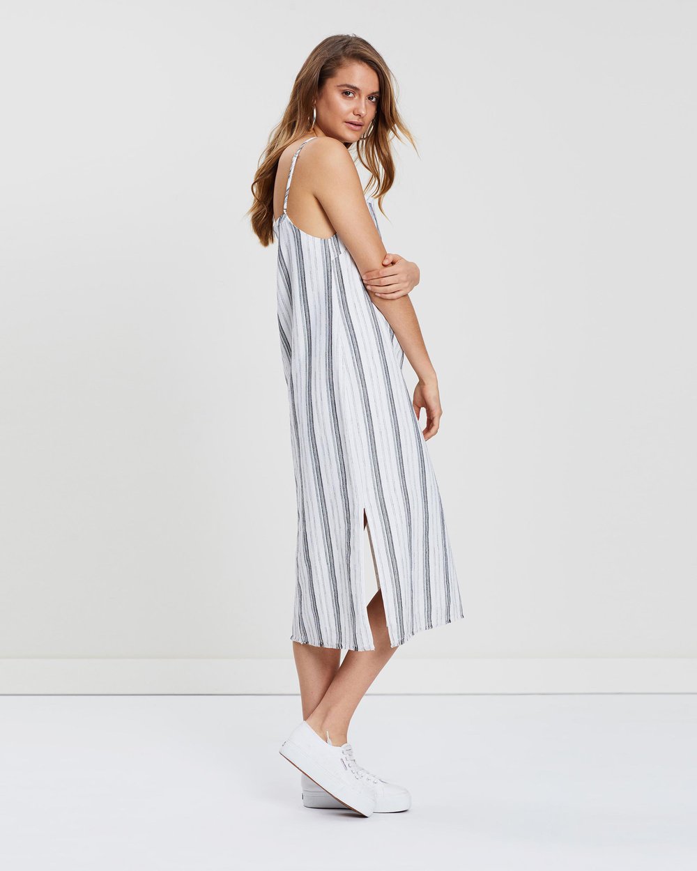 Brooke Linen Stripe Dress by Nude Lucy