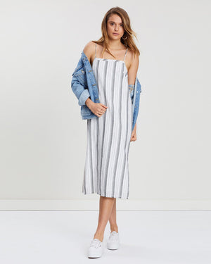 Brooke Linen Stripe Dress by Nude Lucy